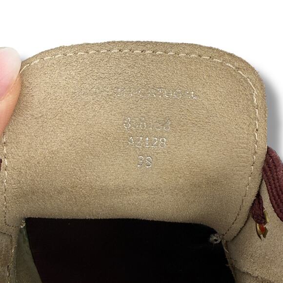 Boden Suede Wedge Ankle Boots Womens Size 38 7 7.5 Beige Lace Up Chukka - Picture 9 of 11